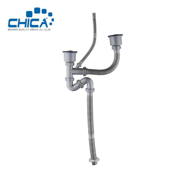 Kitchen Sink Drain Strainer Assembly with Basket Strainer,Sink Stopper, Stainless Steel Kitchen Sink Strainer Stopper