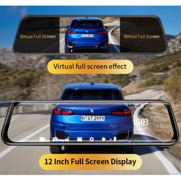 4K передний задний видеорегистратор зеркало заднего вида автомобильный рекордер 3840x2160P 25fps