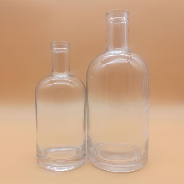 Super Flint Glass Customized Shape Brandy Liquor Bottle 200ml Empty 750ml 500ml
