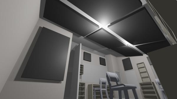 Studio Ceiling Tiles 50mm Thick Soundproofing Fabric Wrapped Acoustical Panels Absorbing Board