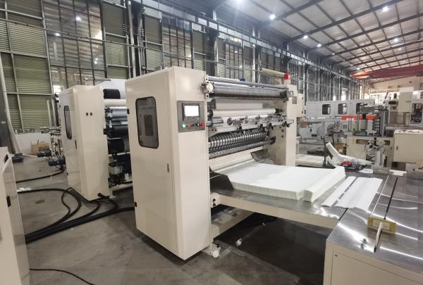 N Machine à plier des serviettes à main 80-100m/min Ligne de production de stratification de colle