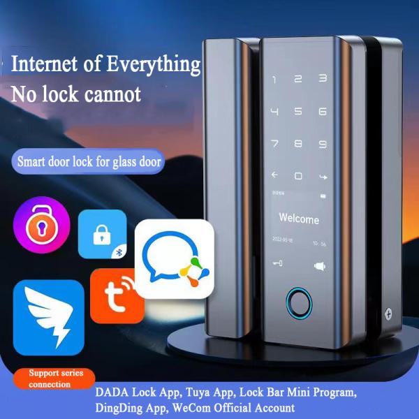Стеклянный цифровой пароль дверной замок Карта Алюминиевая сплав умный дверной замок