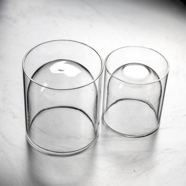 Custom High Borosilicate Glass Cup Candle Holder with Empty Bottom Luxury Style