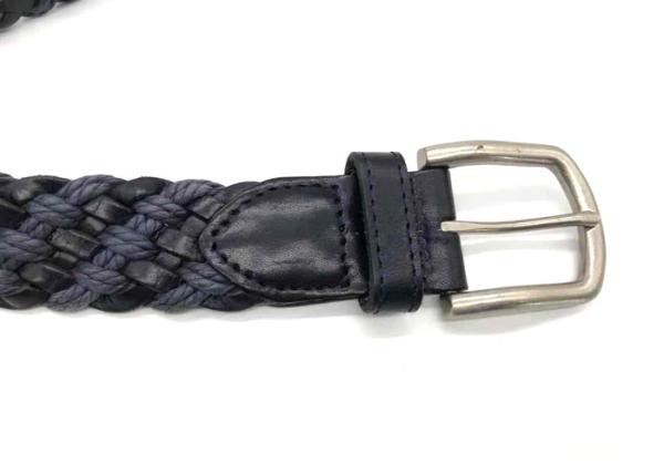 Webbing Woven Braid  3.5cm Mens Casual Leather Belt