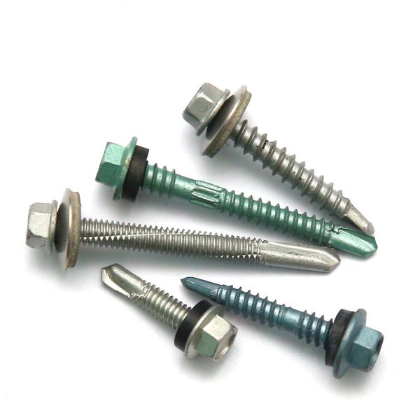 HDG Electroplating Hex Head Stainless Steel 410 Self Drilling Screws Zinc Plated Sandblast Electric