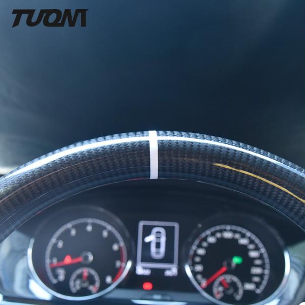 Black Carbon Fiber Leather Steering Wheel Volkswagen Golf GTI R R - Line GTS