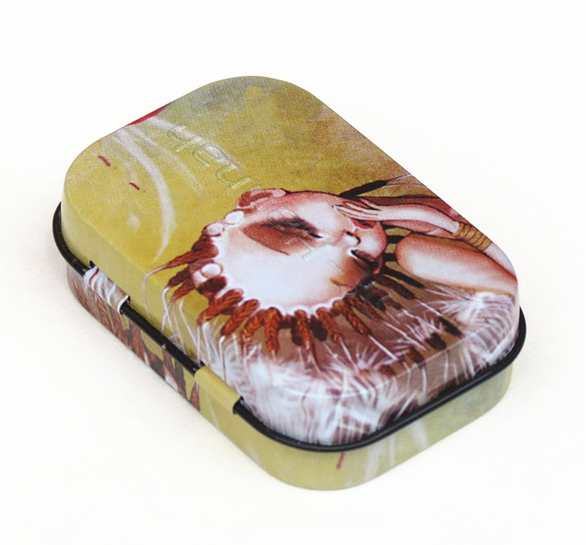 Customer hinged lid Rectangular Tin Box Gift Chocolate / Biscuit Cookie Candy