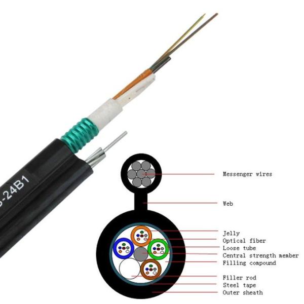 6 Core GYTC8S Outdoor Fiber Optic Cable Multi Mode Armored 6 Core Fiber Optic Cable