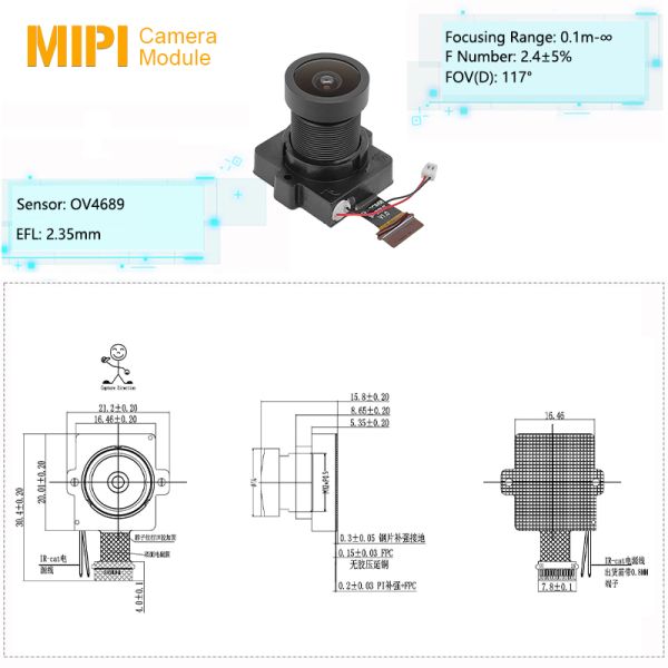 Compact 4MP Full HD IR Night Vision OV4689 Image Sensor MIPI Camera Module