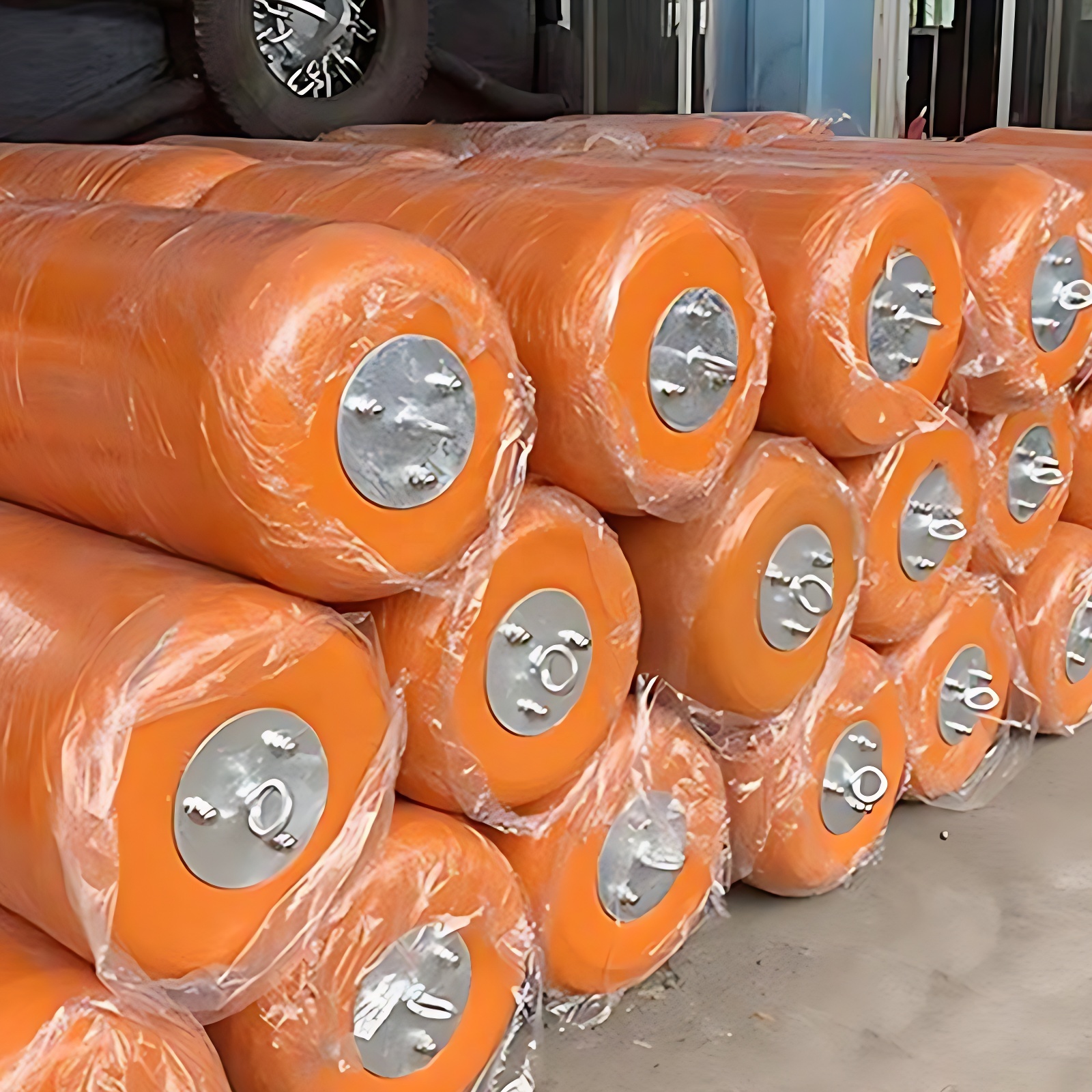 Commercial Marine Mooring Buoy System Heavy Duty Polyurethane/EVA Foam Filled Cylindrical Fender Corrosion Resistance for Docks