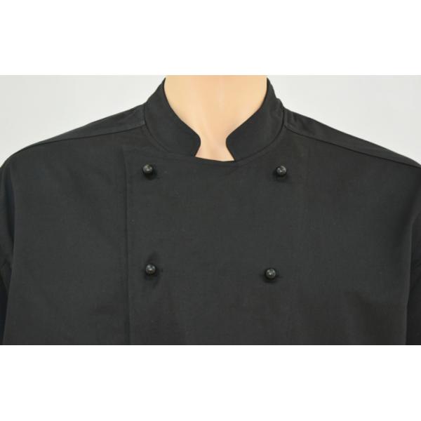 Long Sleeve Men'S Protective Work Clothing Black Chef Jacket Eco Friendly