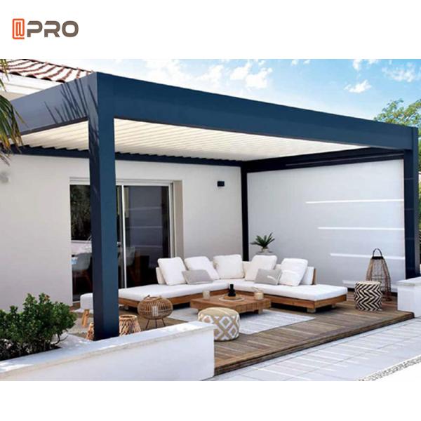 Adjustable Louver Roof Modern luminum Pergola  3X4 4X4 6X3m With LED Lights