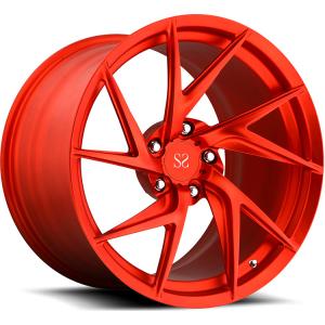 Matt Red Customized 20 Staggered Car Alloy Rims For Porsche 911 Turbo