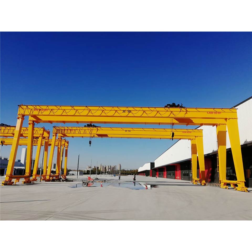 high efficiency European type double beam gantry crane 5 ton 20 ton outside construction plant using cabin control