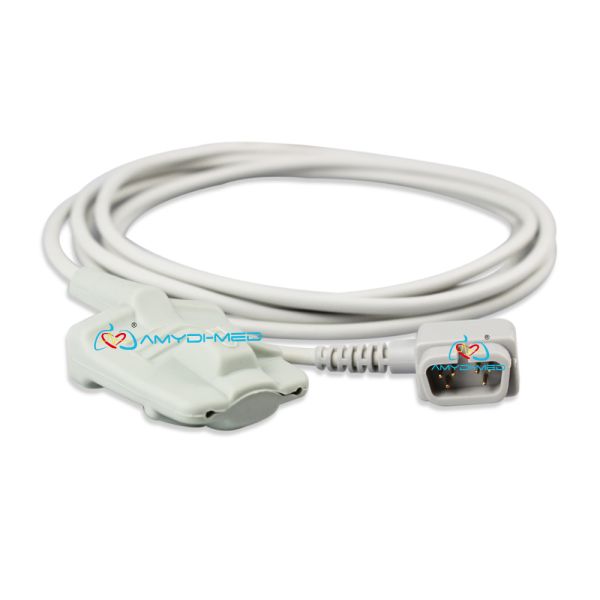 Reusable SpO2 Sensor with TPU Jacket and 3 Meters Length CE/ISO13485 Certified SpO2 Extension Cable