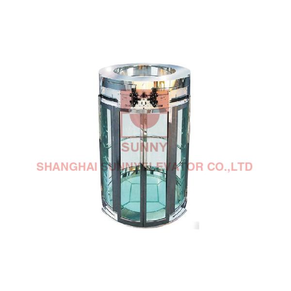 buen elevador panorámico de visita turístico de excursión 1000kg del acero inoxidable 3C para el edificio