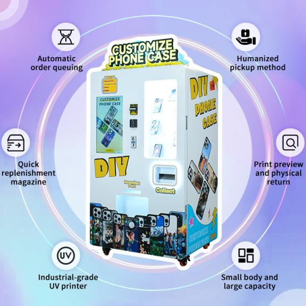 27-inch LCD Touch Screen Display Personalized Phone Case Vending Machine For Samsung Phone Models