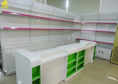Perforated Backing Pharmacy Display Racks Optional Light Box / Cabinet