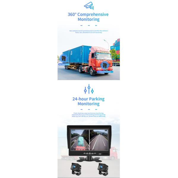 Полная камера автомобиля DVR HD движение тележки дороги 7 дюймов двойное спереди и сзади видео-