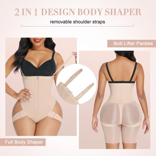 HEXIN 2022 Women's Slimming Tummy Control Thong Shaper Butt Lifter Panties for Adults