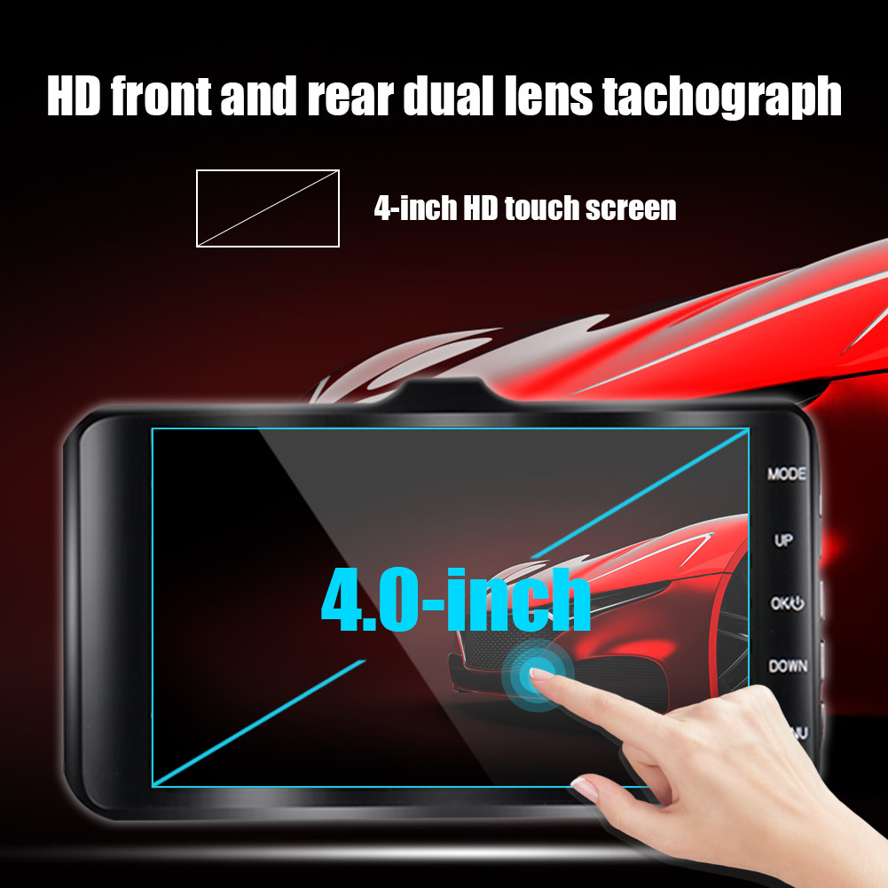 Автомобильный видеорегистратор с двумя объективами G Sensor Dashcam HD Автомобильная камера Вождение видеорегистратора OEM