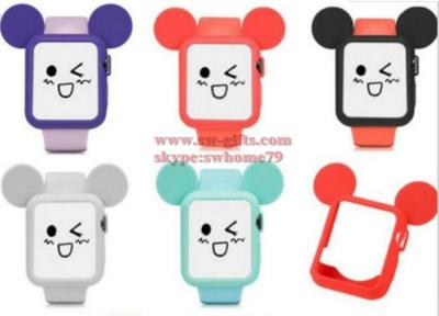 Cute Cartoon Mouse Ears Soft Silicone Protective Cases for Apple watch Case For iWatch Case Colorful Cover