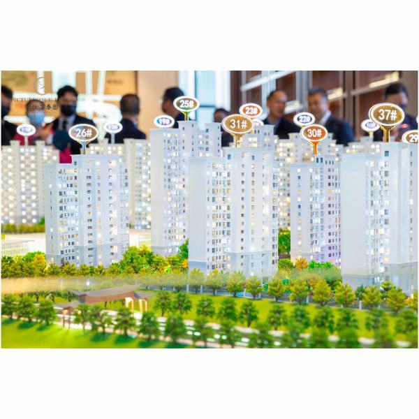 Complex Modern Residential Architectural Models 1:100 Scale Model High Rise Buildings
