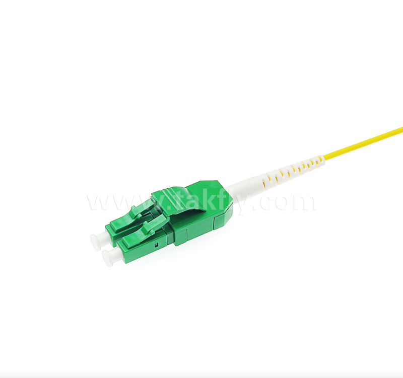 LC Uniboot Fiber Optic Patch Cord – One-Tube Two-Core, Polarity Interchangeable, Yellow, Halves Cable Volume