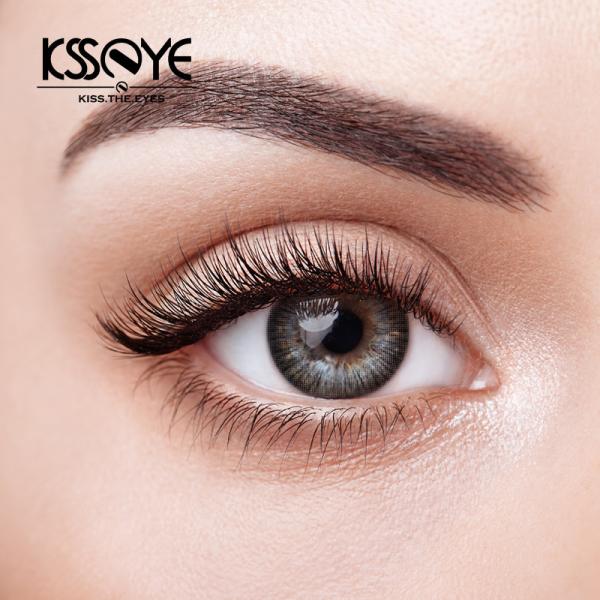 OEM Cosmetic Tinted Circle Black Pupil Contact Lenses 3 Tone For Dark Eyes
