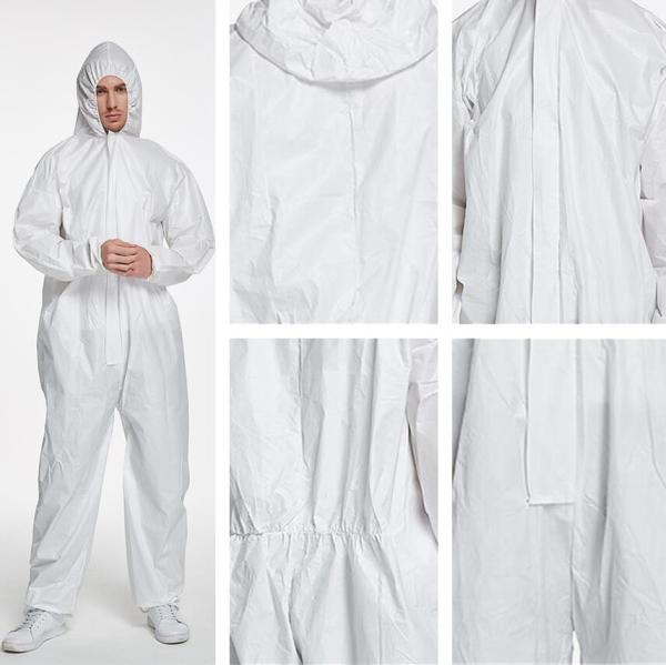 Disposable SMS Micro-porous Film Coverall Safe protection overall coverall type5/6 coverall wholesale