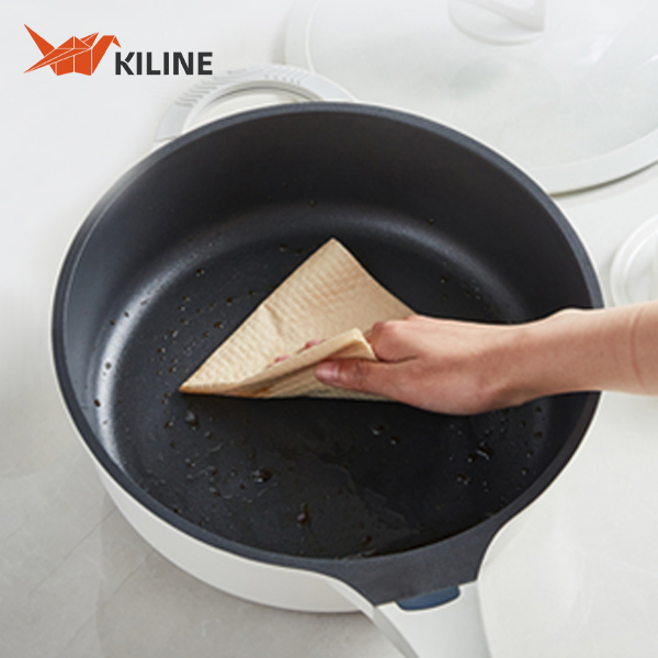 Water Absorbing Disposable Kitchen Towels Yellow Color 260×240mm Dust Cloths