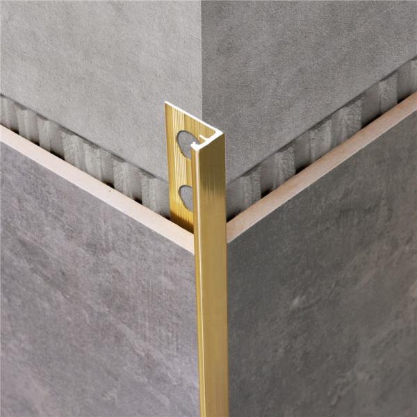 Anodized Nickel Aluminum L Trim 25mm Tile Trim For Hotel