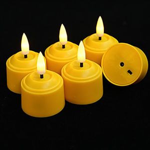 Christmas Battery Tea Candles 5.5cm Dia USB Rechargeable Tea Lights Cylindrical