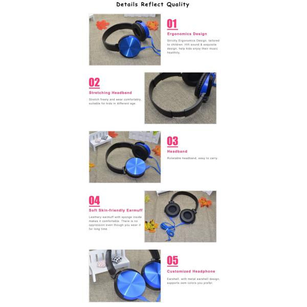 Foldable No Brand Cheap Bulk Headphones Wired Headphone Portable On-ear Headset 3.5mm Jack Headphones For Promotion Gift