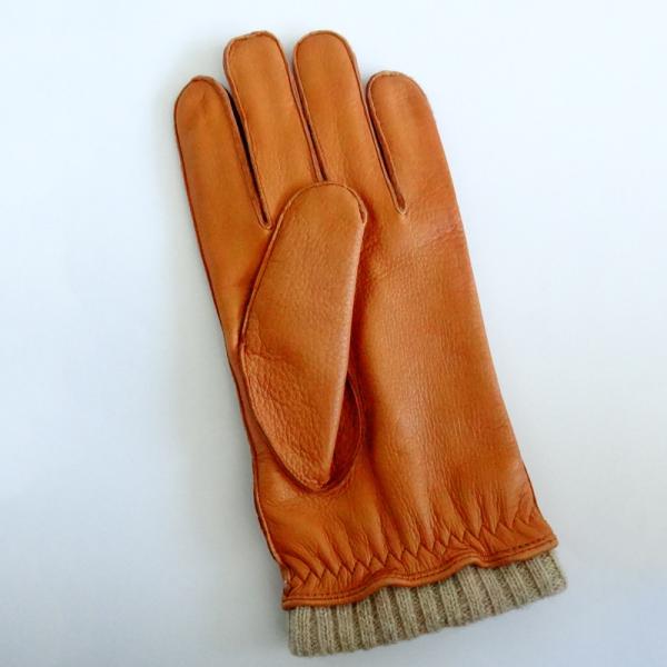 Hot sale winter daily machine sewing soft deer leather gloves men