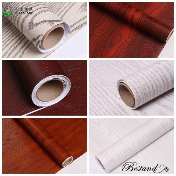 Modern Apartment Wallpaper Vintage Wood Grain Design with Self Adhesive Backing