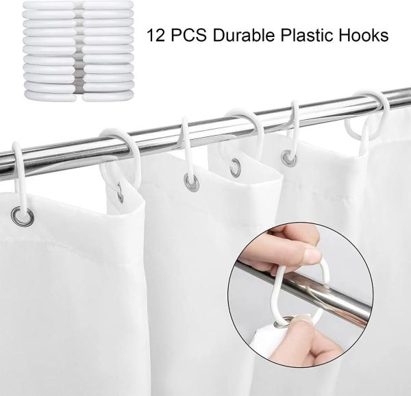 Flor de rosa 100% poliéster impermeável Cortina de chuveiro Banheiro 4pcs Set Top-