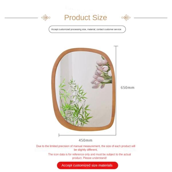 Антикварный декор бани на стене с деревянным зеркалом в стиле Морден