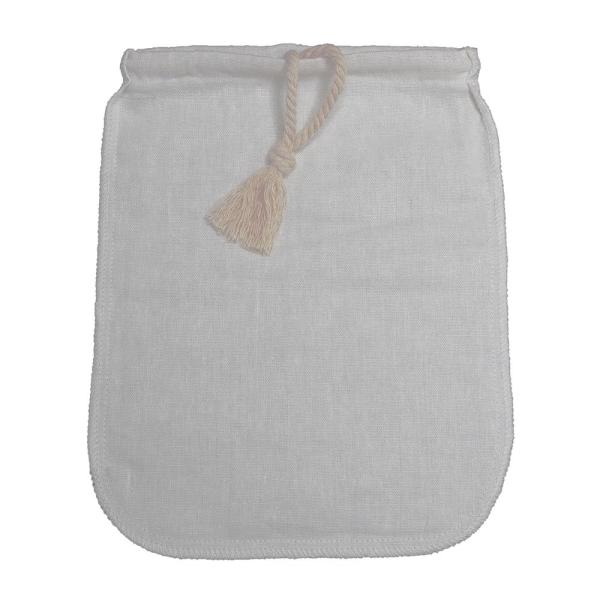 12×14 Inch Cotton Hemp Nut Milk Bags , Coffee Strainer Bag LFGB Approval