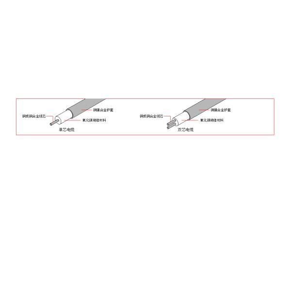 Cupronickel Mineral Insulated Heating Cable Single Core