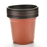 HDPE stabilisé UV supérieur de 10cm Dia Brown Polypropylene Plant Pots