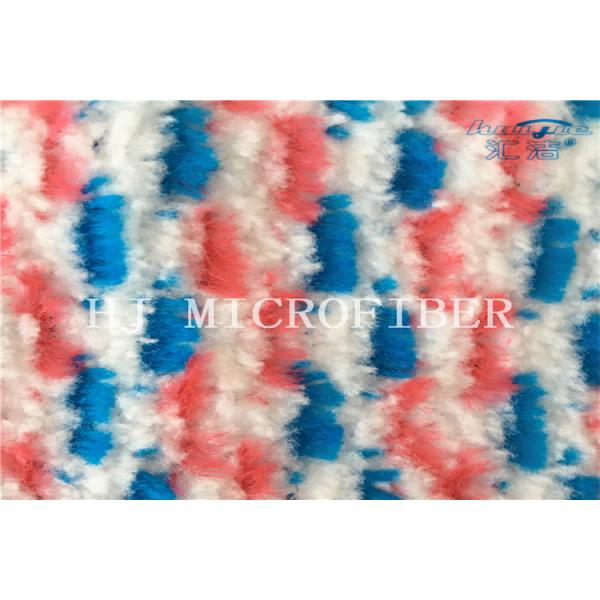 Protections formées par poche teintes par fil blanc bleu rouge de rechange de balai de têtes de balai de jacquard de Microfiber de couleur