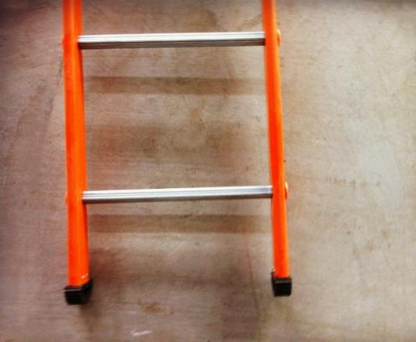 Red Powder Coated Aluminium Scaffolding Ladder / 4M Steel Scaffold Step Ladder