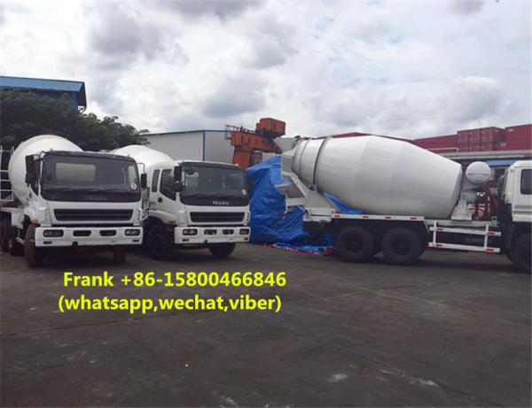 10PE1 Engine Used Concrete Mixer Trucks , Mobile Concrete Mixer Truck