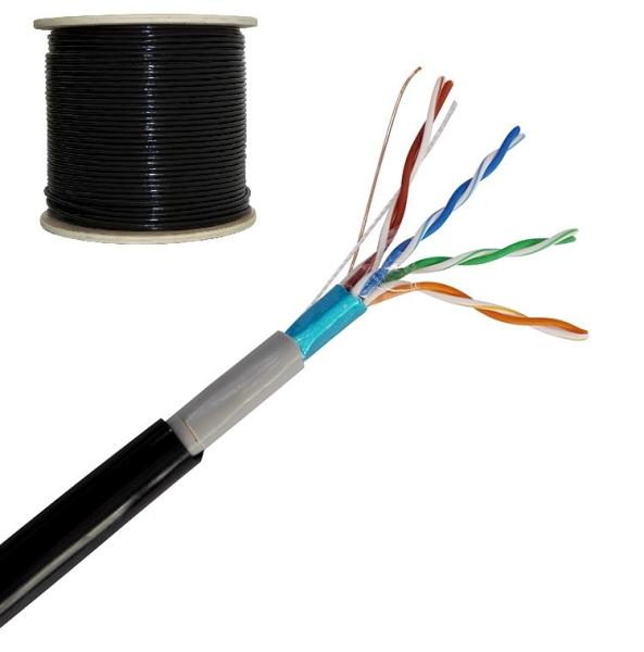 PE 305M 1000Ft Waterproof 4P FTP / Cat5E Lan Cable , Outdoor Network Cable