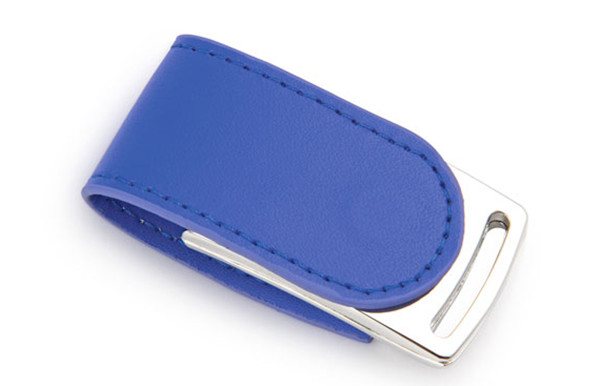 Кожи Eco CE диск 4GB USB голубой внезапный для выдвиженческого продукта