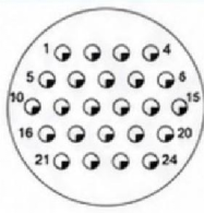 PM4-32-1J1B Flange Mount Circular Connector Socket 32 Core Industrial Connector