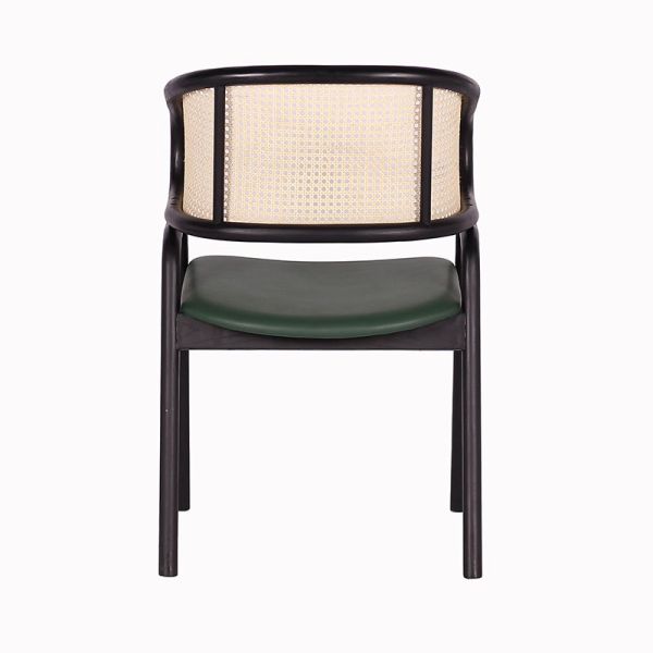 Rattan Chair Soft Seat Modern Nordic Dining Chairs Wooden Armchair