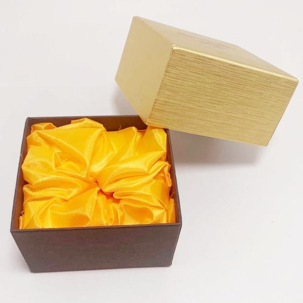 Caixas de presente de joia do papel de embalagem da cor do ouro da caixa de papel da tampa e da joia da base