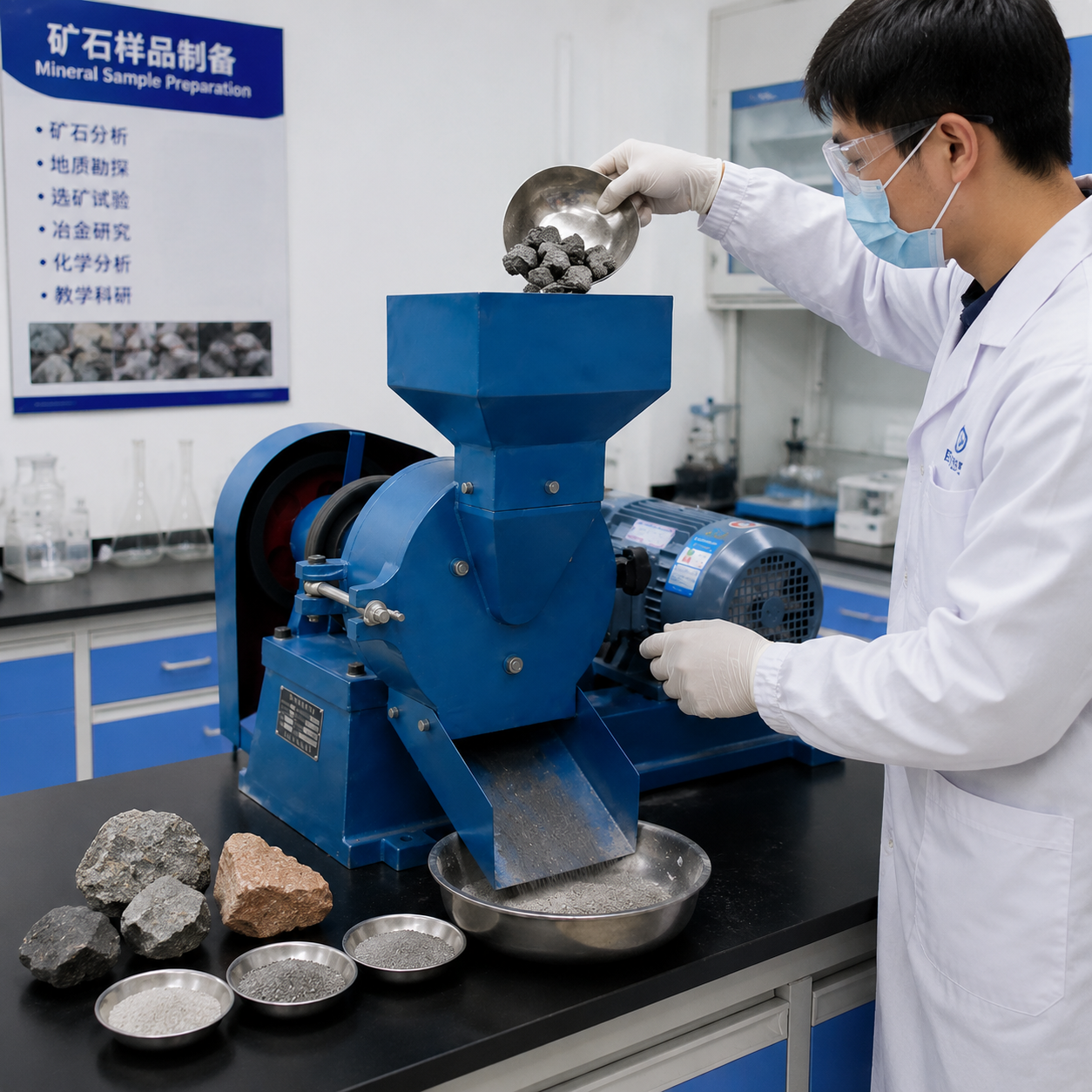 Laboratory Disc Pulverizer for Mineral Sample Preparation XPF Series Rock Crusher